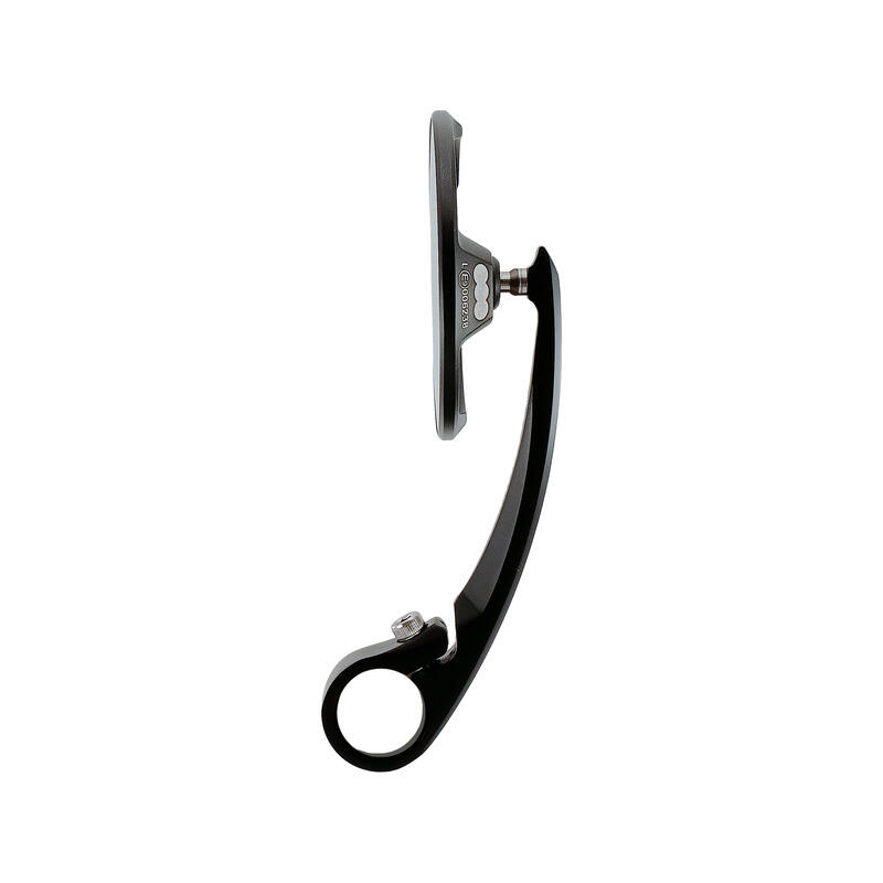 Coppia Specchi Rotondi In Alluminio-Carbonio (Bar-End Fix) per Ktm, Bmw, Yamaha Nero